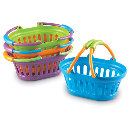 LEARNING RESOURCES New Sprouts® Stack of Baskets, Assorted Colors, PK4 97244